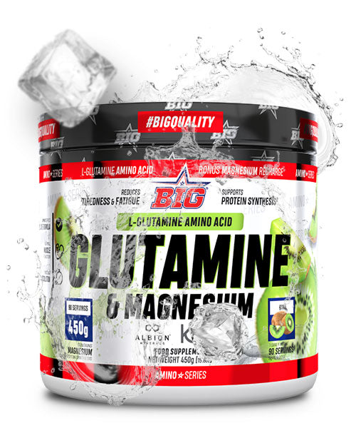 Big Glutamina y Magnesio 450 g Polvo Kiwi Recuperación Muscular
