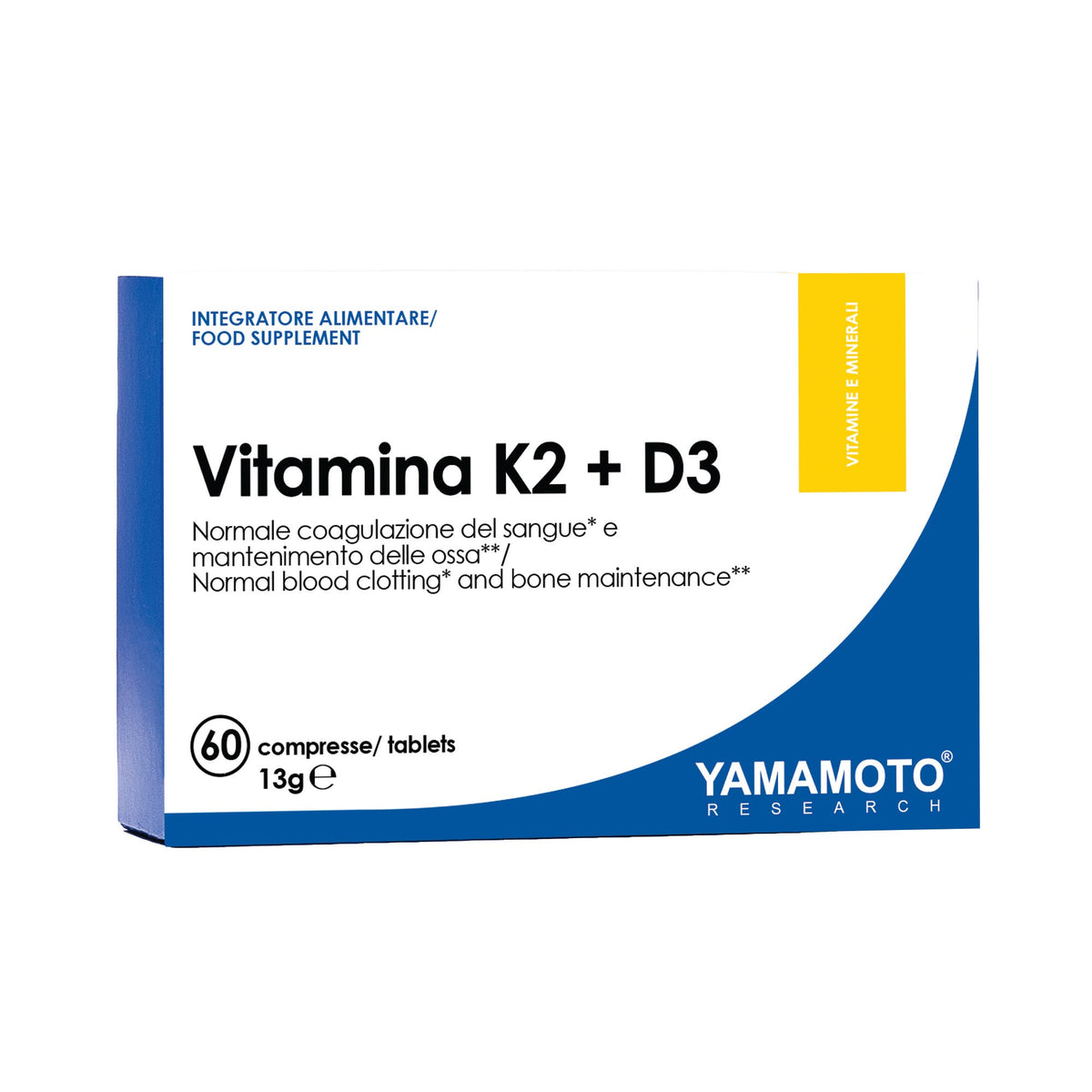 Yamamoto Research Vitamina K2 + D3 60 Comprimidos Complejo Vitamínico