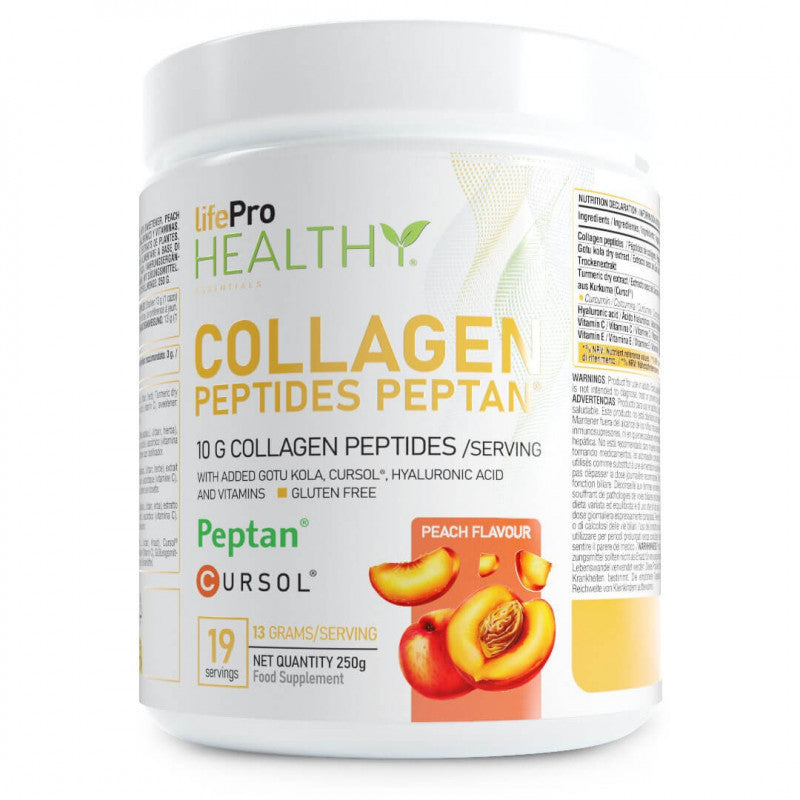 Life Pro Nutrition Péptidos de Colágeno Antienvejecimiento 250 g Sabor Melocotón
