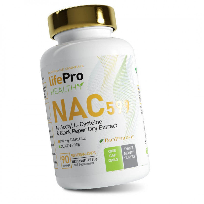 Life Pro Nutrition NAC 599 mg 90 Cápsulas Veganas N-Acetil L-Cisteína
