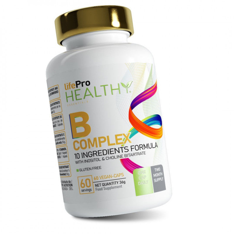 Life Pro Nutrition B Complex 60 Cápsulas Complejo Vitamínico B1 B2 B6 B12