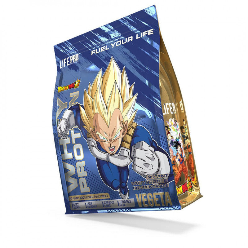 Life Pro Nutrition Whey Dragon Ball Super Limited Edition Vegeta 900 g Concentrado de Suero Sabor Creme Brule