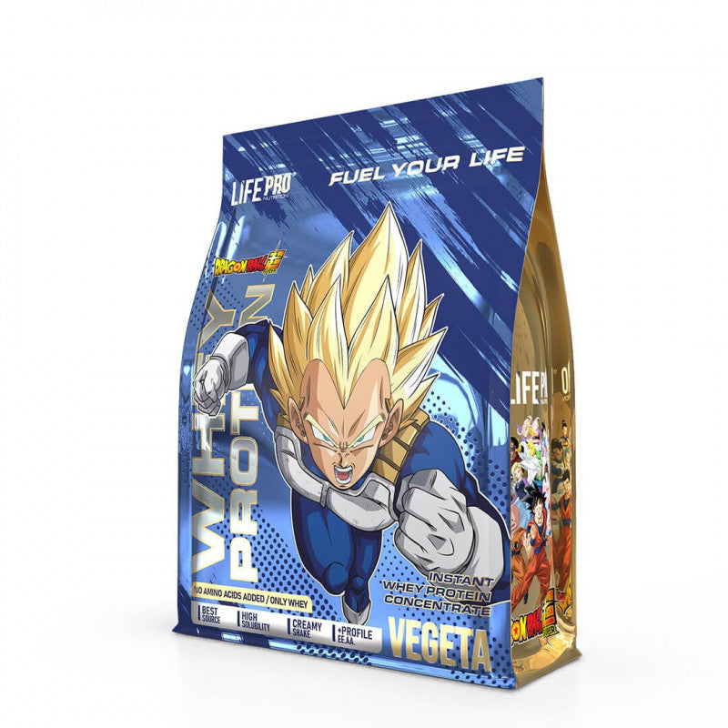 Life Pro Nutrition Whey Dragon Ball Super Limited Edition Vegeta 900 g Concentrado de Suero Sabor Creme Brule