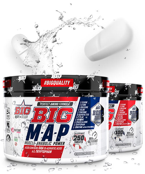 Big Map 100 Comprimidos Aminoácidos Con Ácido Aspártico Y Triptófano